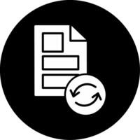 File Processing System Glyph Circle Inverted vector