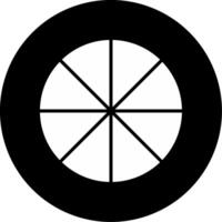 Pie Chart Graphical Data Glyph Circle Inverted vector