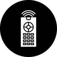 Remote Control Device Operation Tool Glyph Circle Inverted vector