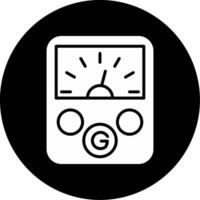 Galvanometer Measuring Device Glyph Circle Inverted vector
