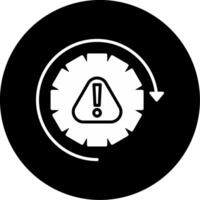 Impact Collision Warning Glyph Circle Inverted vector