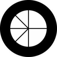Pie Chart Data Visualization Glyph Circle Inverted vector