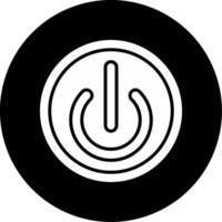 Power Button Activation Switch Glyph Circle Inverted vector