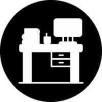 Time Management Task Scheduling Glyph Circle Inverted vector