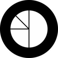 Pie Chart Distribution Graph Glyph Circle Inverted vector