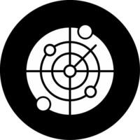 Radar Radio Detection Tool Glyph Circle Inverted vector