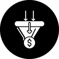 Need Assessment Process Glyph Circle Inverted vector