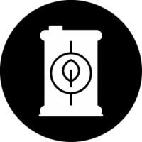 Biofuel Organic Fuel Source Glyph Circle Inverted vector