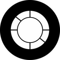 Pie Chart Representation Data Glyph Circle Inverted vector