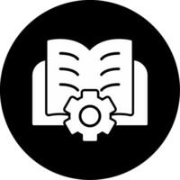 Intelligent Student Bright Learner Glyph Circle Inverted vector