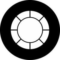 Bar Chart Financial Data Glyph Circle Inverted vector