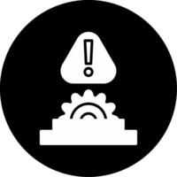 Table Saw Caution Saw Operation Risk Glyph Circle Inverted vector