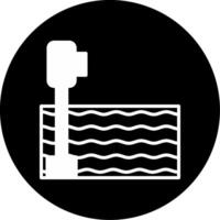 Water Level Liquid Depth Sensor Glyph Circle Inverted vector