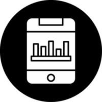 Bar Chart Graph Glyph Circle Inverted vector