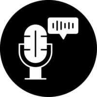 Voice Recognition Speech Identification Glyph Circle Inverted vector