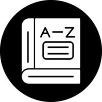 Dictionary Data Reference Glyph Circle Inverted vector