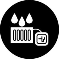 Rain Sensor Precipitation Detection Device Glyph Circle Inverted vector