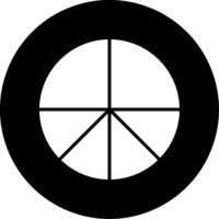 Pie Financial Chart Glyph Circle Inverted vector