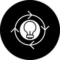 Recycle Waste Reuse Process Glyph Circle Inverted vector