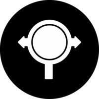 Roundabout Circular Intersection Glyph Circle Inverted vector