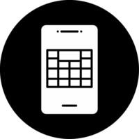 Spreadsheet Editing Tool Glyph Circle Inverted vector