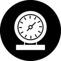 Barometer Atmospheric Pressure Sensor Glyph Circle Inverted vector