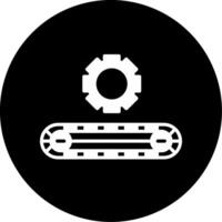Engineer Technical Specialist Glyph Circle Inverted vector