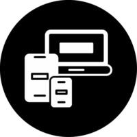 Responsive Web Design Glyph Circle Inverted vector