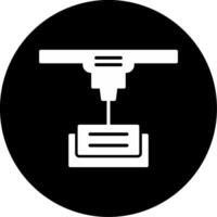 Stereolithography Technology Glyph Circle Inverted vector