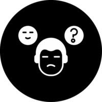 Behavioral Response Icon Glyph Circle Inverted vector
