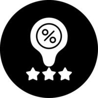 Hotel Rating Guest Reviews Glyph Circle Inverted vector