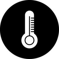 Thermometer Temperature Measuring Tool Glyph Circle Inverted vector