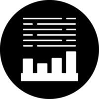 Data Analysis Dashboard Glyph Circle Inverted vector