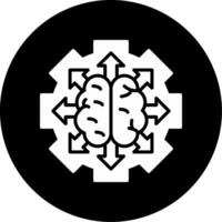 Behavioral Brain Responses Glyph Circle Inverted vector