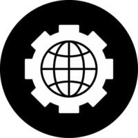 Digital Transformation Tech Glyph Circle Inverted vector