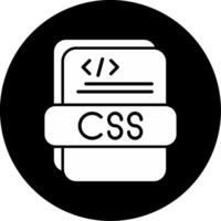 CSS File Style Glyph Circle Inverted vector