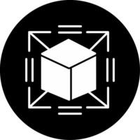 Rapid Prototyping Process Glyph Circle Inverted vector