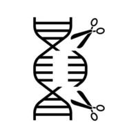 genetic engineering with restriction enzyme icon vector