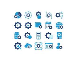 set of configuration icons vector