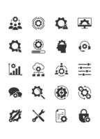 set of setting icon vector