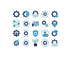 Simple set of control icon vector