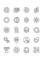 set of setting icons vector