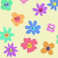 Flower background pattern. hand drawn seamless pattern. Flower background for fabric design, textile print, wrapping paper, cover. illustration. vector