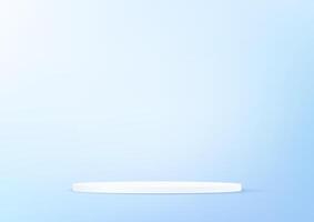 Blue studio room background. Blue background 3d with white podium. Empty room with light effect. Space for selling products on the website. illustration. vector