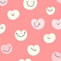 Heart background pattern. hand drawn seamless pattern. heart background for fabric design, textile print, wrapping paper, cover. illustration. vector
