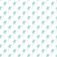 Minimal Botanical Sprigs Seamless Pattern vector