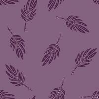 Purple Background Palm Leaf Pattern vector
