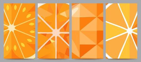 abstract orange fruit background design vector