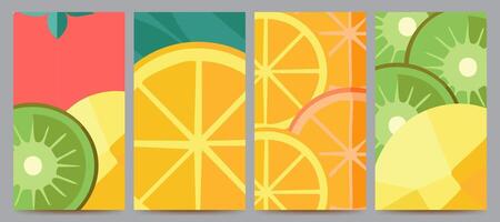 fruit and vegetables abstract background vector