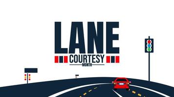 Lane courtesy month, background template. Holiday concept. use to background, banner, placard, card, and poster design template with text inscription and standard color. vector